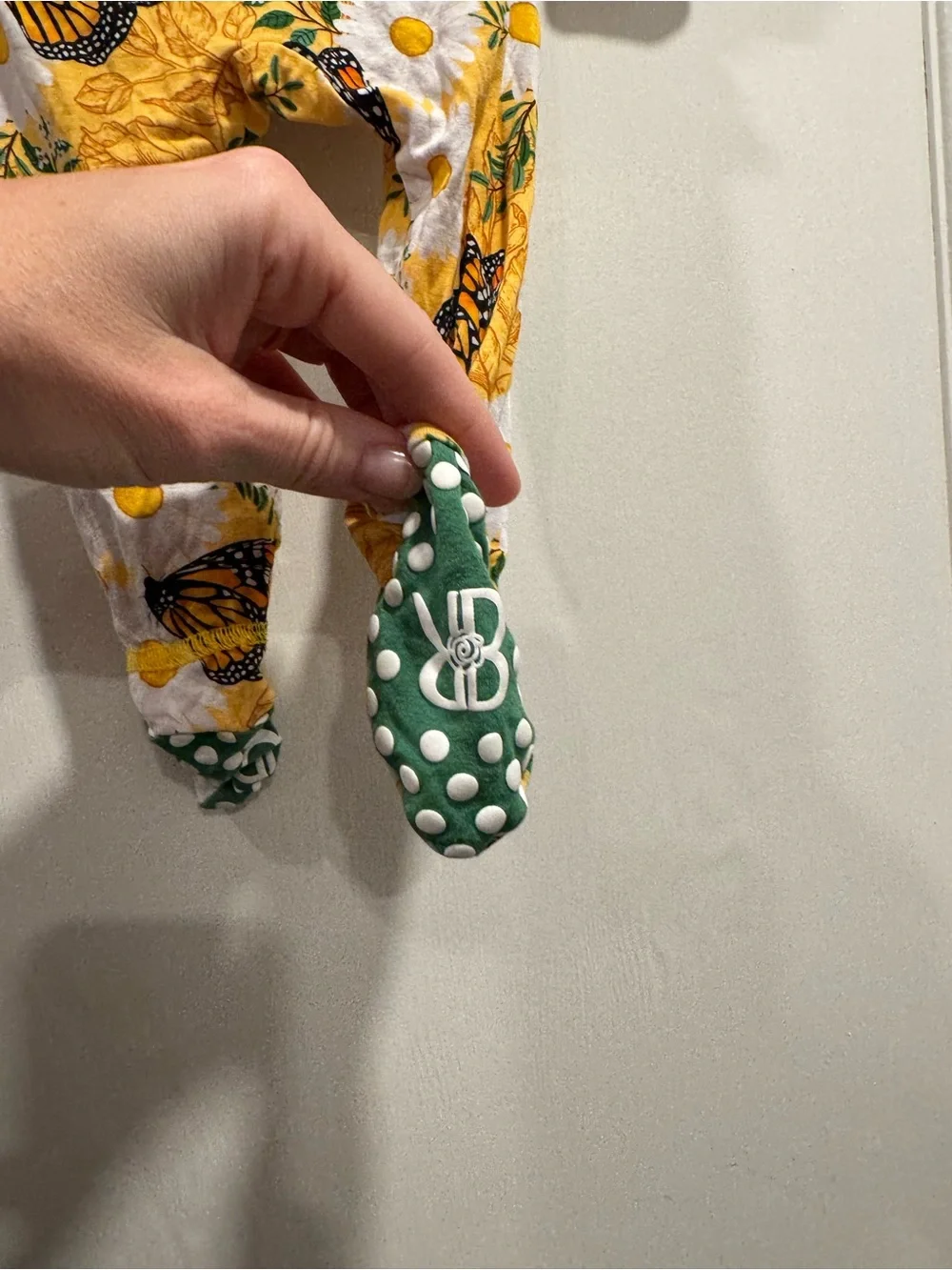 Bums & Roses Ruffle Footie Make Your Monarch 0-3M Butterfly Sunflower Floral